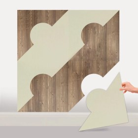 Resim Kendinden Yapışkanlı Parke Yer Kaplaması Pvc Parke Beyaz Huş Antik 40X40 cm 0,64 M²/4 Adet 