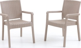 Resim King 2'li Rattan Sandalye Cappuccino Cappuccino 