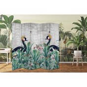 Resim dbsanat Tavus Kuşları ve Kelebekler Temalı Özel Tasarım Paravan Room Divider 180 x 200 cm 