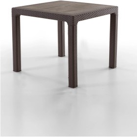Resim Rattan 90x90 Cm Masa Kahve Kahve 