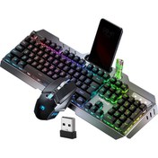 Resim Yindiao K670 Renkli Aydınlatmalı Oyun Klavyesi Mouse Seti Yindiao