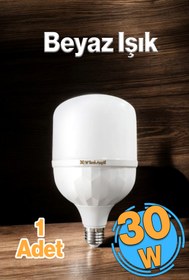 Resim Badem10 Tasarruflu Torch Ampul 30 W Led Lamba Beyaz E27 Duy 25.000 Saat Uzun Ömürlü 220 Volt Elektrik 1 Adet 