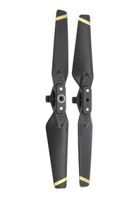 Resim Geeroyoo Djı Spark İçin 4730f Hızlı Montaj Çıkartmalı Katlanabilir Kanat, Siyah Altın Kenar, 1 Çift - Dayanıklı Plastik, Kolay Kurulum 