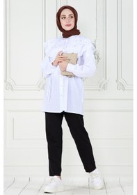 Resim Sevitli Pelerinli İncili Tunik-beyaz-3935-beyaz Beyaz 