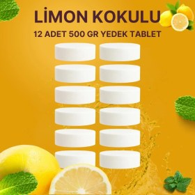 Resim 6 Adet 2X500 gr Nem Alıcı Rutubet ve Küf Önleyici Yedek Tablet Limon 