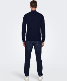 Resim Only & Sons Onswyler Lıfe Reg 14 Half Zıp Knıt Noos Erkek Blue Kazak - 22021264 Blue 