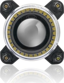 Resim Sanel 12v-24v Led Far Mercekli Kısa Hüzme Gündüz Sürüş Ledli Yuvarlak 90 110 Mm 