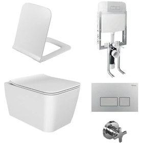 Resim Hera Rimless Asma Klozet + Gömme Rezervuar Takım 