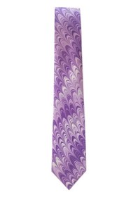 Resim Elifebru Exclusive Handicrafts Ebru Sanatı El Yapımı Eflatun Mürdüm Mor İpek Kravat Ikr 151 Çok Renkli 