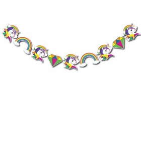 Resim Parti Station Unicorn Özel Kesim Şekilli Banner 2 Metre Unicorn Konsept Doğum Günü Parti Malzemeleri 