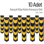 Resim Günbay Ticaret Kauçuk Otopark Köşe Kolon Koruyucu, Koruma Eko-oval Onlu Set 