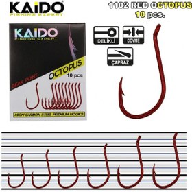 Resim Kaido Red Octopus Beak Olta İğnesi 1102 10 Pcs No:2/0 