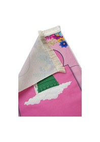 Resim İsme Özel Nakış İşlemeli Mescidi Nebevi Çiçek Desenli Çocuk Seccadesi Pembe 001 