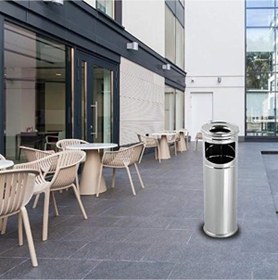 Resim Genel Markalar YENİ NESİL LÜKS Paslanmaz Çelik Ayaklı Kolon Küllük Dış Mekan Sigaralık No:2 