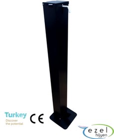 Resim EZEL HİJYEN Ayak Pedallı Dezenfektan Dispenseri Siyah 1 Lt Hacimli 