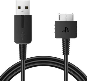 Resim Funturbo Yükseltilmiş PS Vita Şarj Kablosu, PlayStation Vita Şarj Kablosu PSV 1000 USB Veri ve Güç Şarj Kablosu 3.3ft 