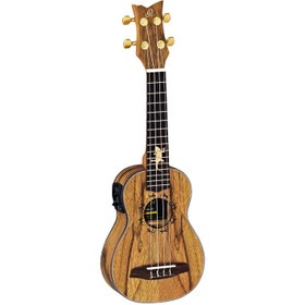 Resim Ortega LIZARD-SO-GB Elektro Soprano Ukulele (Lizard) 