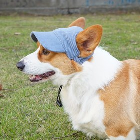 Resim 1 adet Nefes Alabilen Pet Beyzbol Şapkası - Köpek Özel, Dış Mekan Kullanımı İçin Kadife Pet Güneş Şapkası, Köpek Rahat Güneş Şapkası, Kediler ve Köpekler İçin Serin ve Moda Şapka 