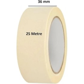 Resim 6 Adet Maskeleme Bandı Boya Bandı 36MM x 25M Kağıt Bant 