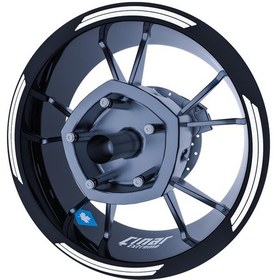 Resim Floresan Beyaz Double Stripe Jant Şeridi Sticker Çınar Extreme 