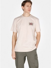 Resim Colin's Colins Comfort Fit Yuvarlak Yaka Düz Erkek Bej Kısa Kol Tişört Cl1073272 Q1.v1 Beı Bej 