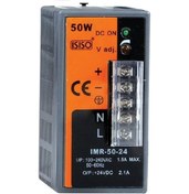 Resim Imr-50-24 - 50W 24Vdc 2.1A Ray Montajlı Kapalı Tip Mini Güç Kayna 