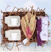 Resim Anneler Gününe Özel Sunum Tabaklı Porselen Fincan Takımı & Hand M 