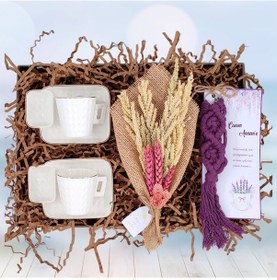 Resim Anneler Gününe Özel Sunum Tabaklı Porselen Fincan Takımı & Hand M 