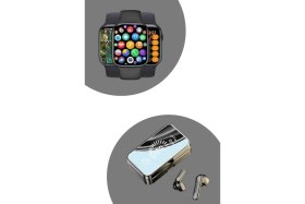 Resim Glowify Store Powerbank Aynalı Bluetooth Kulaklık ve Akıllı Saat Seti Anc Özelliği Dokunamatik 