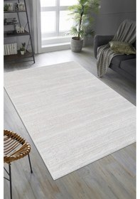 Resim Pamuk Tabanlı Modern Tasarımlı Sisal Çizgiili Krem Renk Halı Krem 