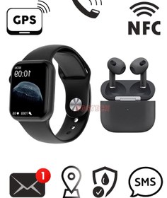 Resim BGGTech Redmi Note 9 Pro Uyumlu Dtno1 Watch 7 Pro Max Akıllı Saat + Tws Airpods 3.nesil Bluetooth Kulaklık 