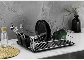 Resim Bulaşıklık Bulaşık Sepeti Tek Katlı Tabaklık Krom 