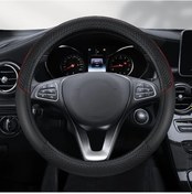 Resim Xuweiwei Siyah Yumuşak Süet Deri Direksiyon Kılıfı Kaymaz Ergonomik Kolay Montaj Tüm Araçlar İçin Siyah 