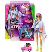 Resim Mattel Barbie Extra Renkli Örgü Saçlı Bebek GRN29 
