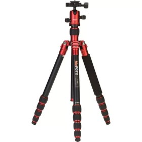 Resim Benro MeFOTO A1350Q1R RoadTrip Aluminum Travel Tripod Kit (Red) 