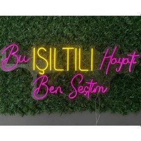 Resim Bu Işıltlı Hayatı Ben Seçtim Güzellik Merkezi Neon Led Tabela 
