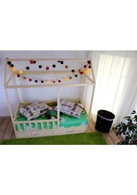 Resim Markaawm Markaawm Montessori Çocuk Yatak Doğal Ahşap 90X190 Karyola Buse Akçaağaç 