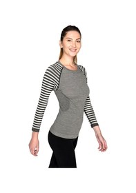 Resim Thermoform Ultimate Merino Kadın Seamless Termal Uzun Kollu İçlik Seti Antrasit Çok Renkli 