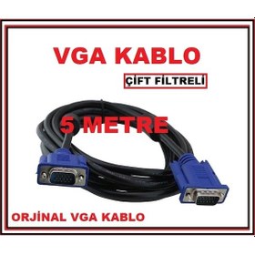 Resim 5 Metre Vga Kablosu Projeksiyon Görüntü Kablosu 