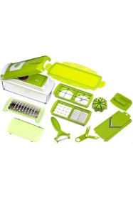 Resim Mbois Nicer Dicer Plus 10 Parça Pratik Patates Soğan Sebze Dilimleyici Doğrayıcı 