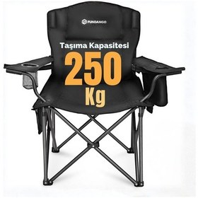 Resim Fundango Mega Comfort Xxl Katlanır Kamp Sandalyesi Black Siyah 