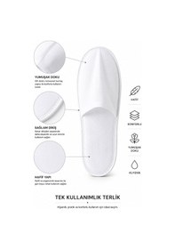 Resim 10 Çift Tek Kullanımlık Otel Spa Terlik Seti Tabansız Tela 