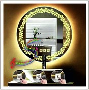 Resim GLOBAL LED MIRROR 60 Cm Günışığı Ledli Tasarım Kumlamalı Dokunmatik Bluetoothlu Buğu Önleyicili Makyaj Banyo Aynası 