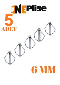 Resim 6 Mm Traktör Pimi Yaylı Pim Kaliteli Çelik 5 Adet 