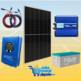 Resim Solar Enerji Deposu 1500w Orta Seviye Güneş Enerjisi Paketi Ev Tipi Solar Sistem 