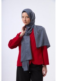 Resim Mirsoy Scarf Velora Modern Desen Şal Antrasit 