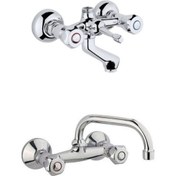 Resim Erce Klasik Banyo ve Lavabo Bataryası. Krom 