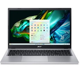 Resim ACER ASPIRE 3 A315-510P-39S1 INTEL I3-N305 İŞLEMCI 8GB RAM 256SSD UMA 15,6''FHD EKRAN W11HOME SILVER DIZÜSTÜ PC 