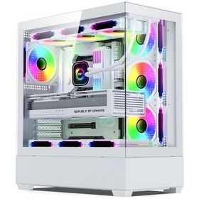 Resim Zoko Alpha 7x120mm Argb Fan+kontrolcü+kumanda Pc Boş Beyaz Kasa 