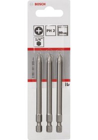 Resim Bosch Extra Hard PH2x89 MM Ekstra Sert Vidalama Ucu 3'lü - 2607001535 